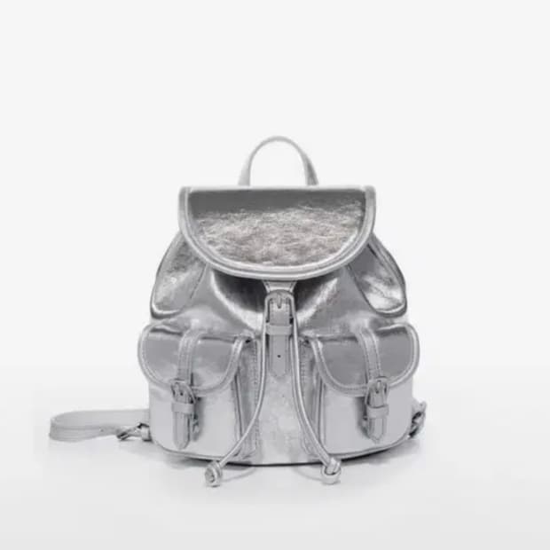새상품) 아오하 키핀 실버 미니 백팩
