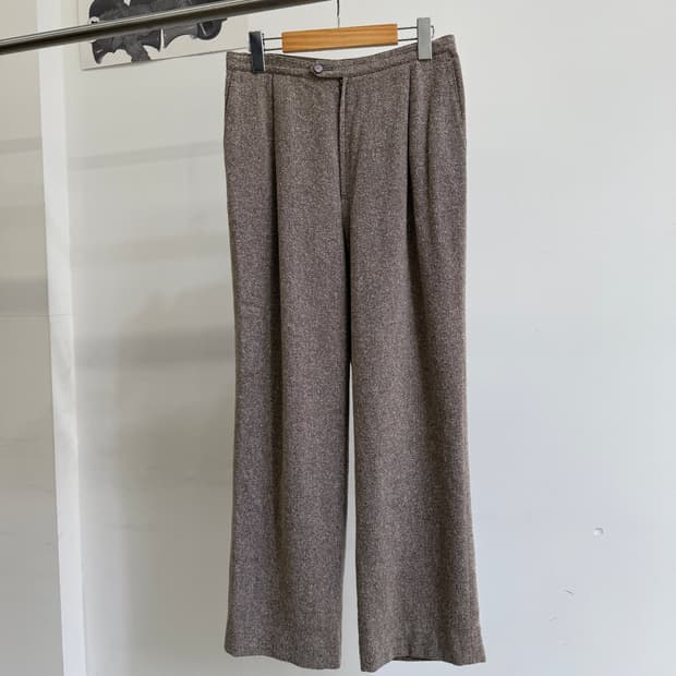 HIROKO KOSHINO (Made in Japan) 부클레울 팬츠