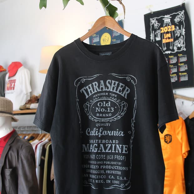 (착용컷) THRASHER 프린팅 반팔 티셔츠 (남성용 103)