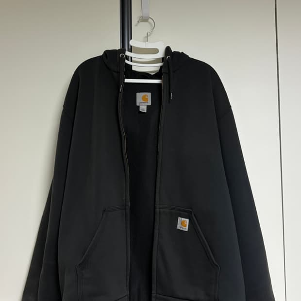 칼하트 블랙 후드 집업 L