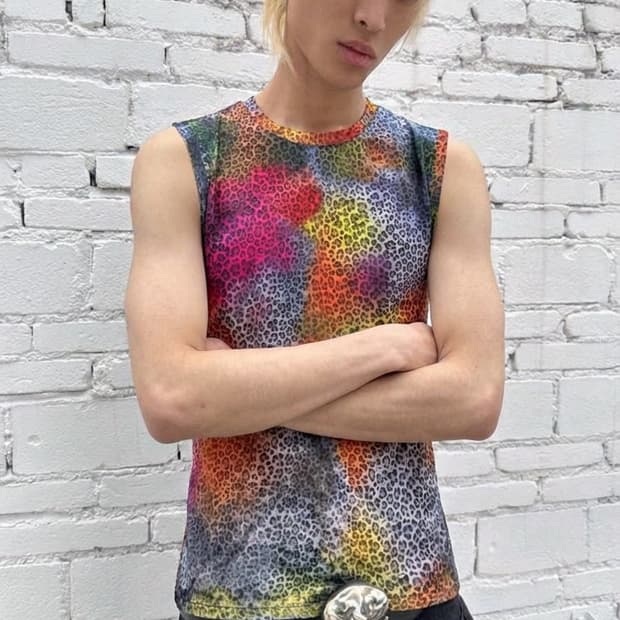 EPONYM 리미티드 멀티 레오파드 민소매티