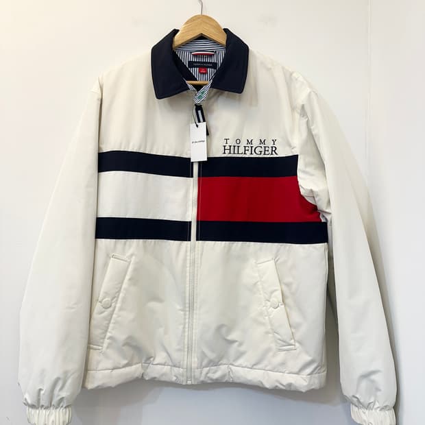 S) 타미 힐피거 올드스쿨 얇은 패딩 점퍼