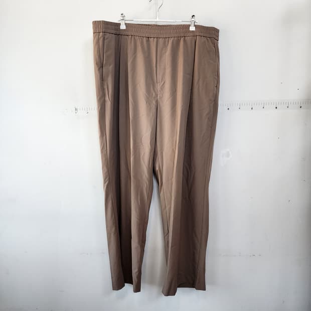 무신사스탠다드 브라운 밴딩 와이드 팬츠