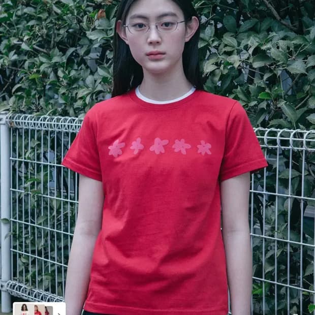 오헤시오 flower Standard t-shirt (red)