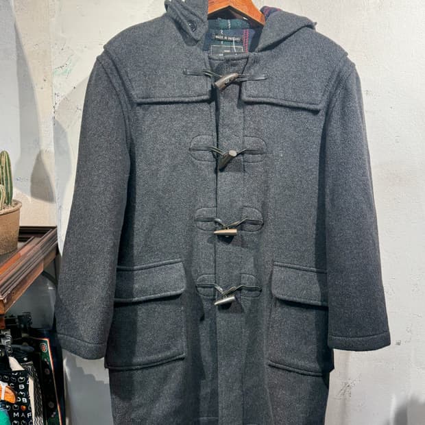 Gloverall dark gray duffel coat
