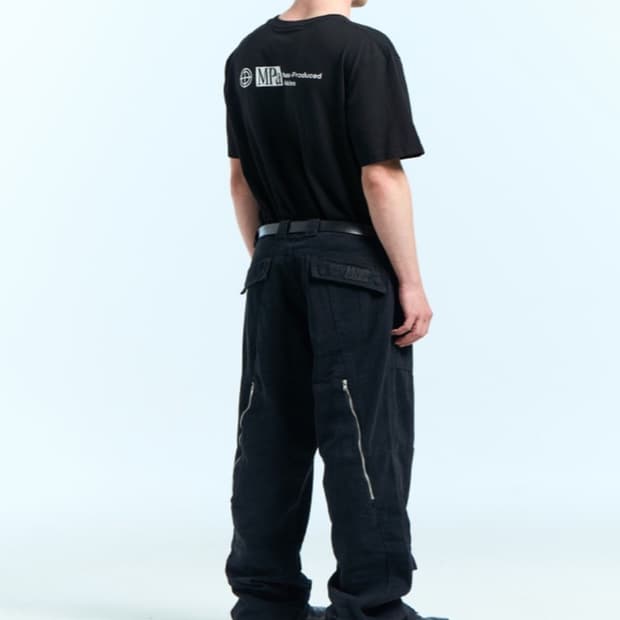 [S] 플라스틱프로덕트 mpa 웨이브 지퍼팬츠 블랙 s사이즈