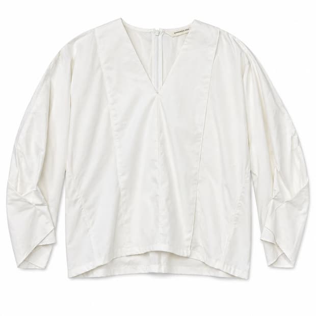 킨더스알몬 화이트 코튼 블라우스