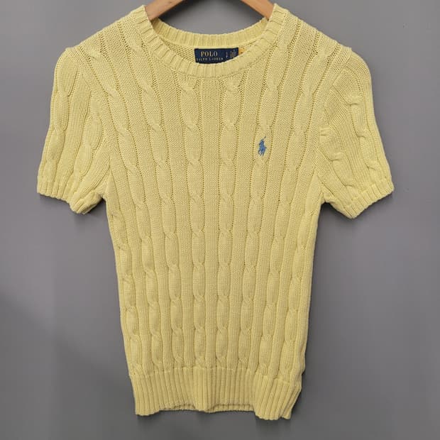 Polo Ralph Lauren 폴로 랄프로렌 피마코튼 케이블 반팔 니트