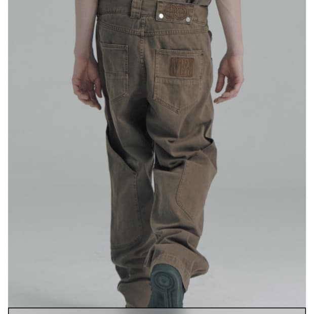 (구매) 플라스틱 프로덕트 calf pocket pants brown M