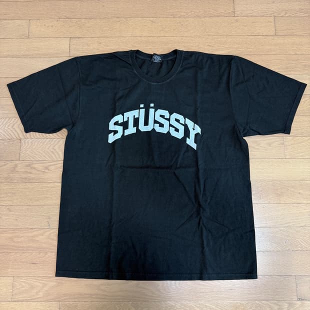 [XL] stussy 스투시 블록 스포츠 피그먼트 다이드 반팔 티셔츠