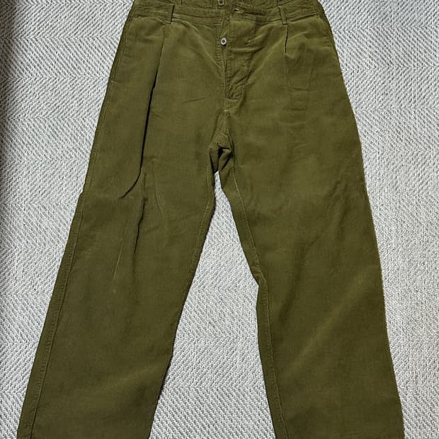 ee 누마레 더블 웨이스트 코듀로이 팬츠