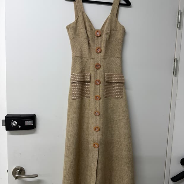 페이우 트위드 원피스 베이지 36(새상품)