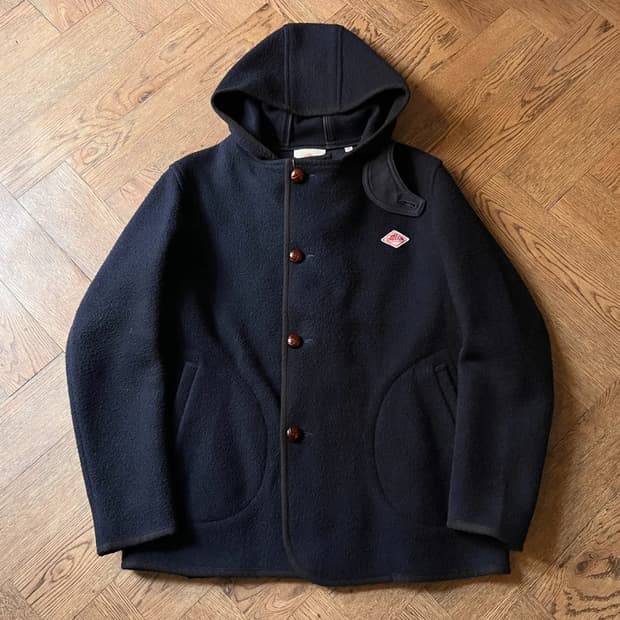 [38]DANTON 단톤 네이비 울 후드 코트