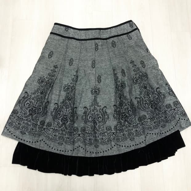 빈티지 프릴 레이어드 스커트