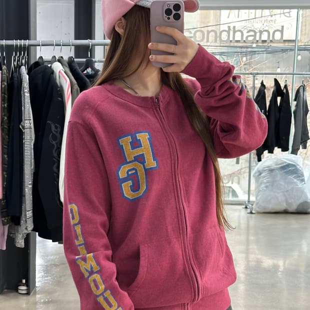 히스테릭글래머 90s 코튼 블루종 집업