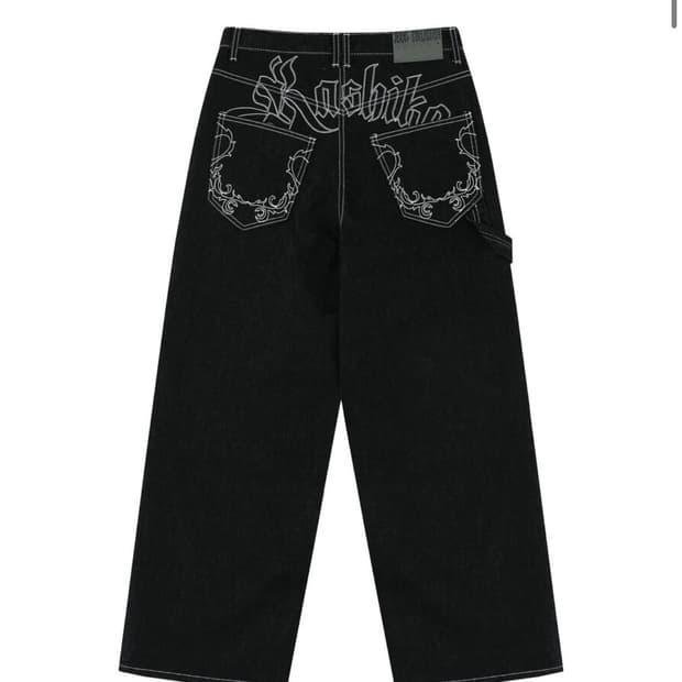 카시코 논페드 데님 팬츠 블랙 M