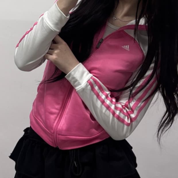 아디다스 흰핑 핑크 져지