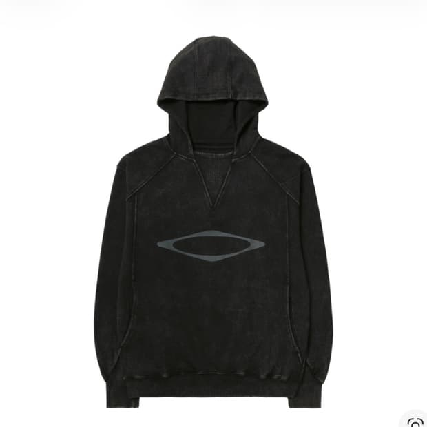 미스치프 블리치드 풀오버 후드 워시드 블랙