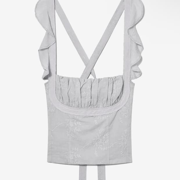 (새제품) 글로니 rodeo ruffle top 베이비 블루