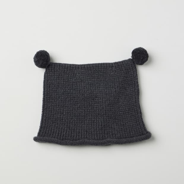 POM POM CAT BEANIE (GREY)