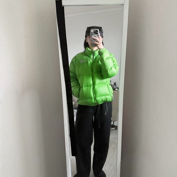 노스페이스 700 메론 패딩