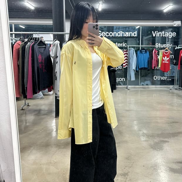 폴로 랄프로렌 레몬 클래식 핏 긴팔 셔츠