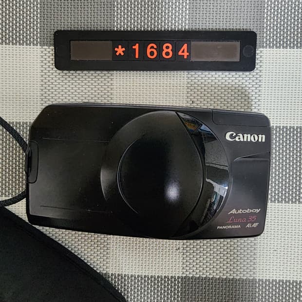 캐논 오토보이 루나 35 파노라마 필름카메라 파우치포함