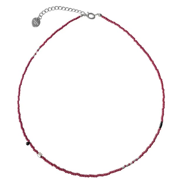 스탠딩피쉬 목걸이 레드 빨강 black bubble necklace R1