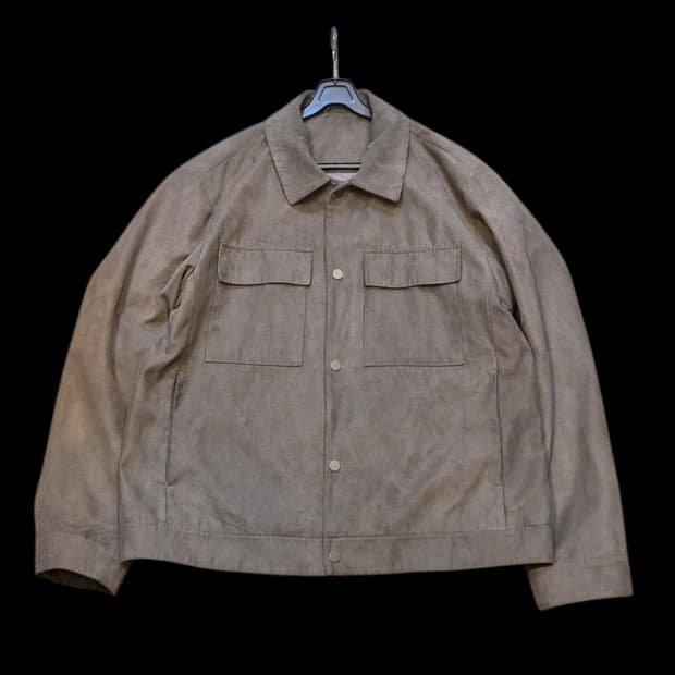 105(착샷잇음) 진그레이 스웨이드자켓 