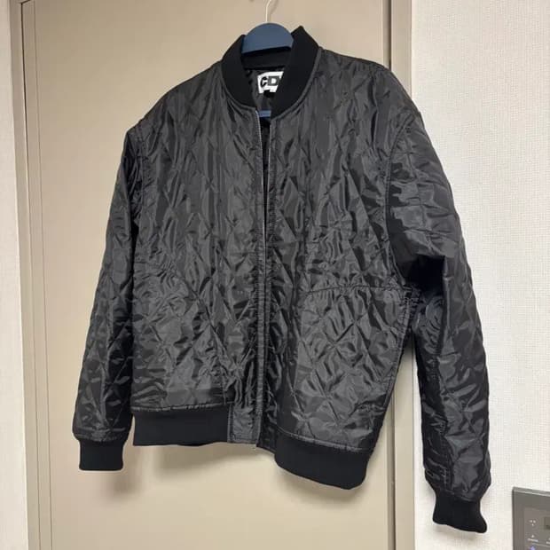 꼼데가르송 퀄티트 스태프 블루종 자켓 블랙 L