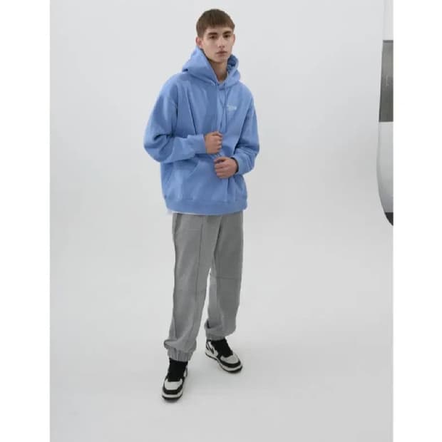 본챔스 양기모안감 로고 오버핏 후드티/남여공용 S