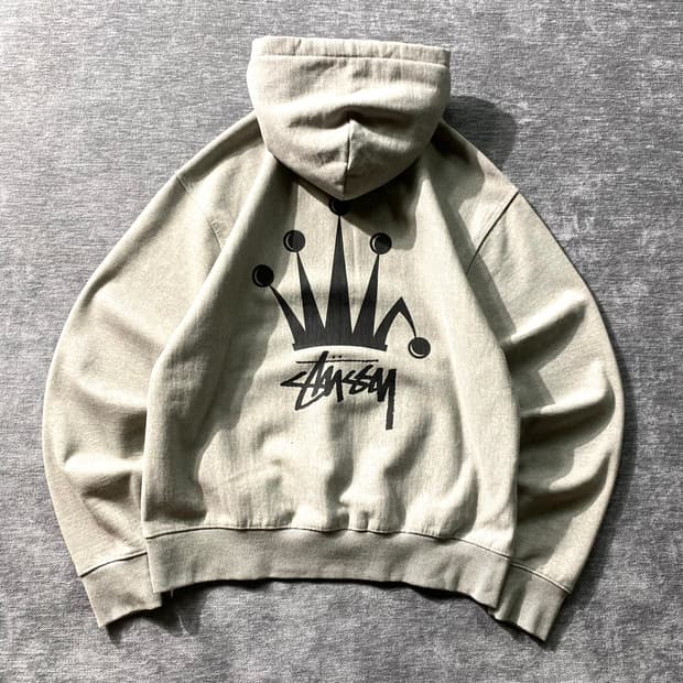 [M] Stussy 스투시 헤비웨이트 크라운 로고 후디