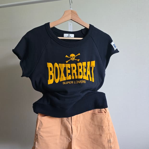 SUPER LOVERS BOXERBEAT y2k 컷오프 티셔츠