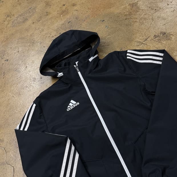 [정품/S] 아디다스 삼선 후드 바람막이 블랙 b10