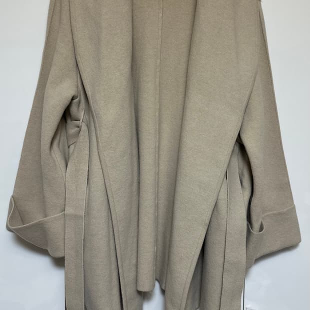 ORR 오르 베이지색 랩 울캐시미어가디건