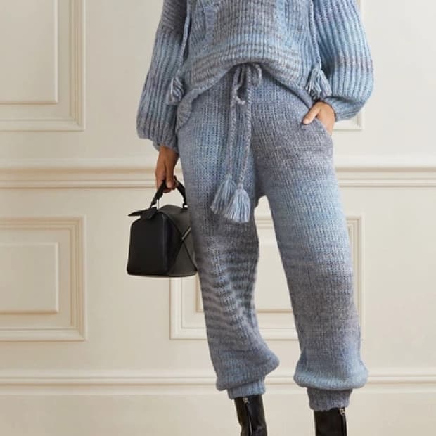 러브 쉑 팬시 하늘 니트 팬츠 