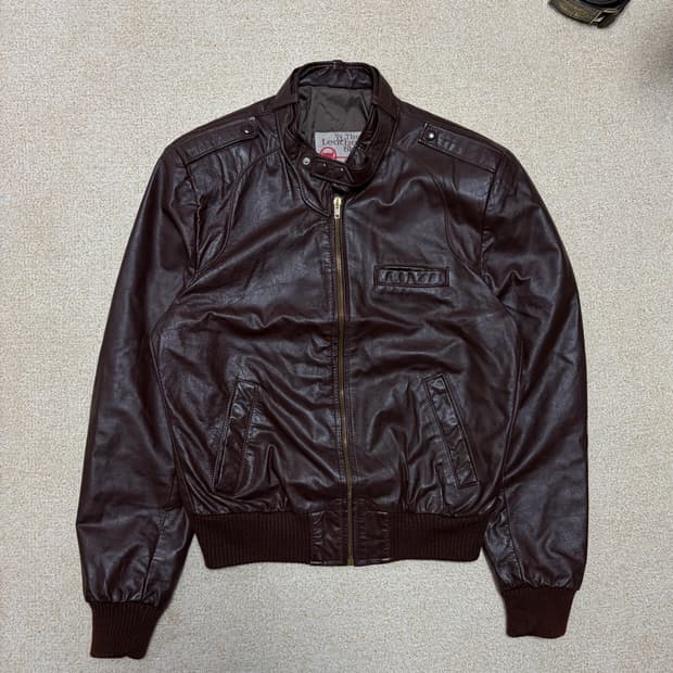 100) 70s Sears 싱글 카페레이서 레더 자켓