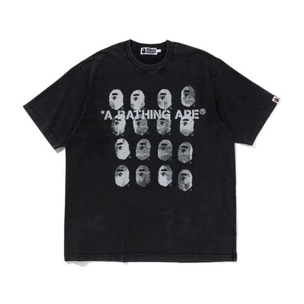 베이프 가먼트 다이 로고 릴렉스드 핏 티셔츠(M) BLACK