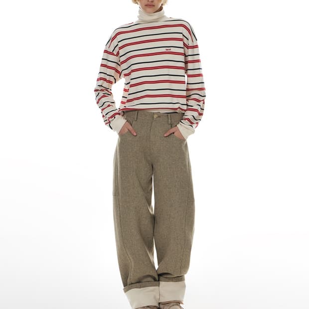 그로브 HIVER CURVED ROLL UP PANTS 