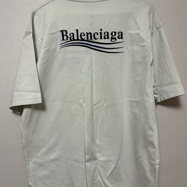 (새상품급!!) 발렌시아가 웨이브 로고 반팔티 XS (정품)