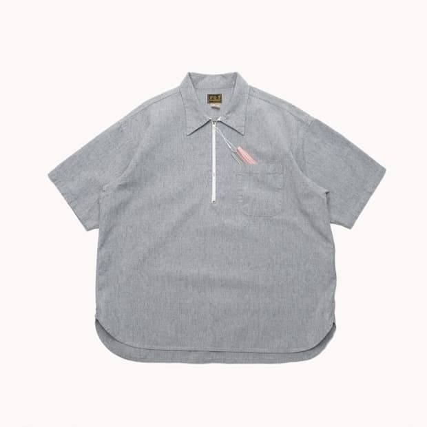 30's half zip baseball shirt