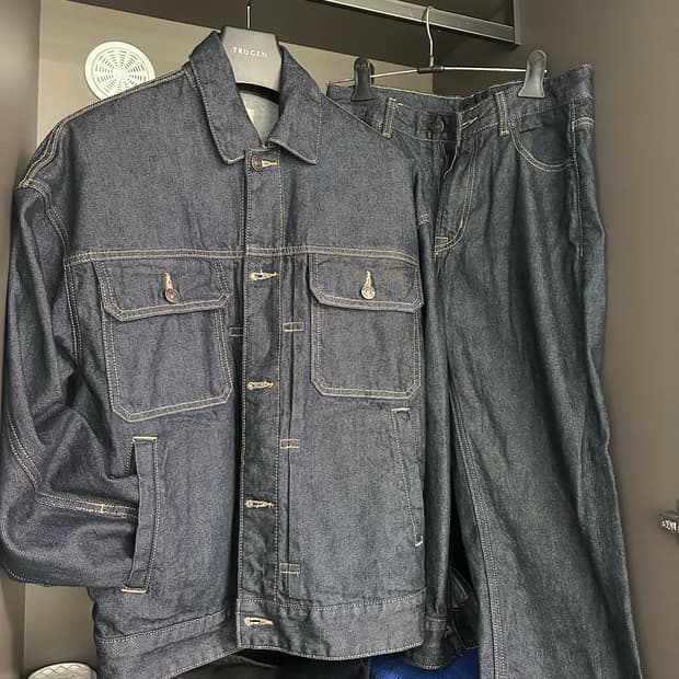 스피오 데님 자켓 세트