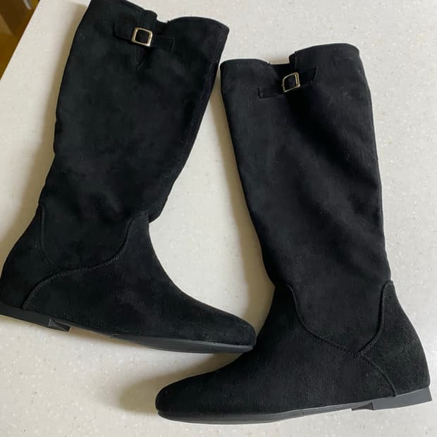 스웨이드 롱부츠