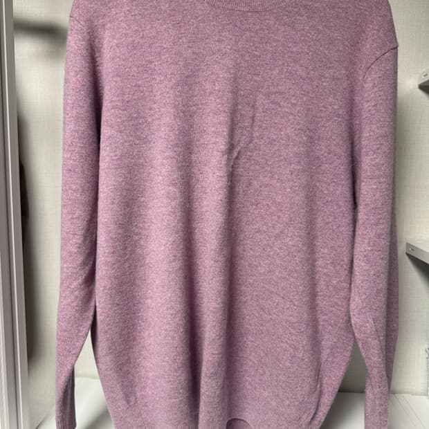 [XL] 유니클로 크루넥 캐시미어 니트 핑크