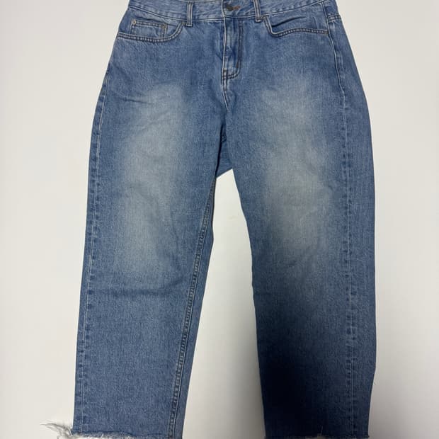 슬로우애시드 앵글 데미지 워싱 코튼 데님팬츠 33인치