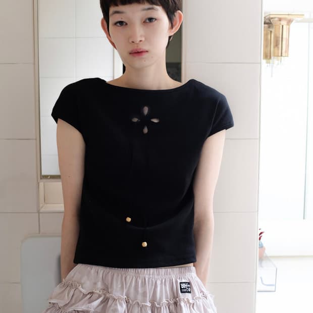 Yinandyang in Harmony clover top(black)