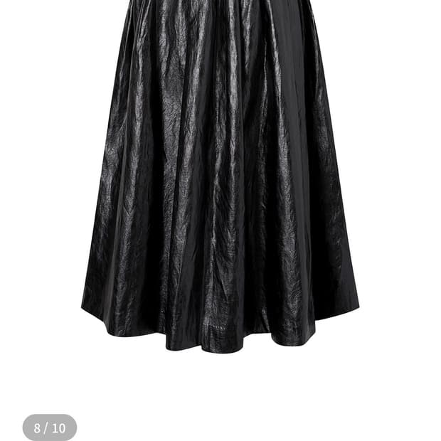 ORR 크랙 레더 스커트 XS 블랙