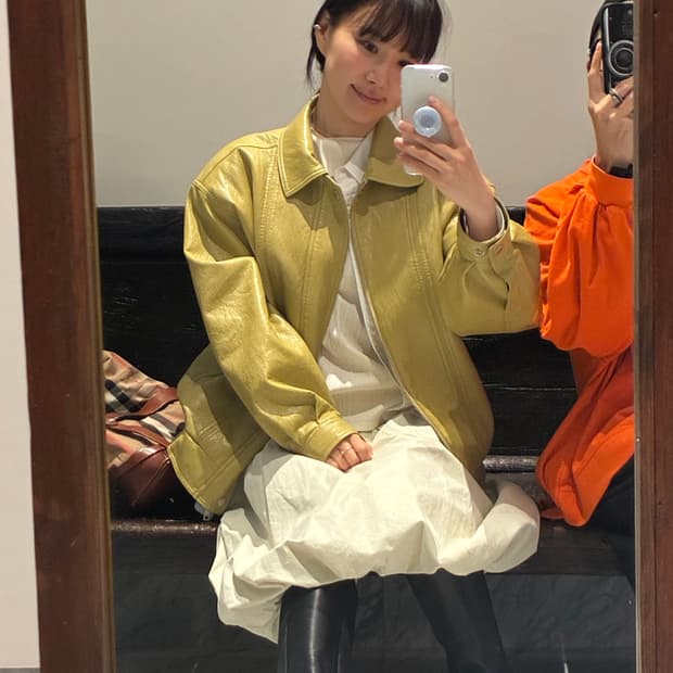 오버듀플레어 레더자켓 신상