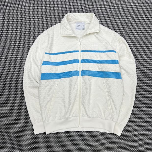 아디다스 화이트 모노그램 테리 져지