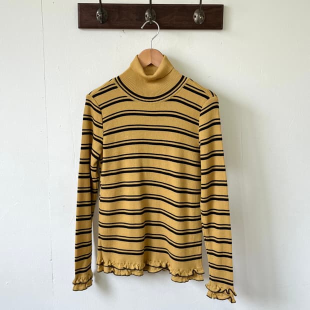 Leilian 스트라이프 터틀넥